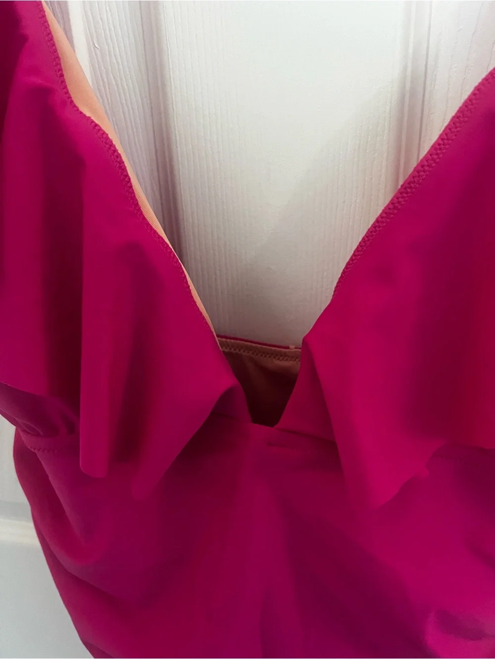 J.‎ Crew Magenta Ruffle One-Piece Swimsuit